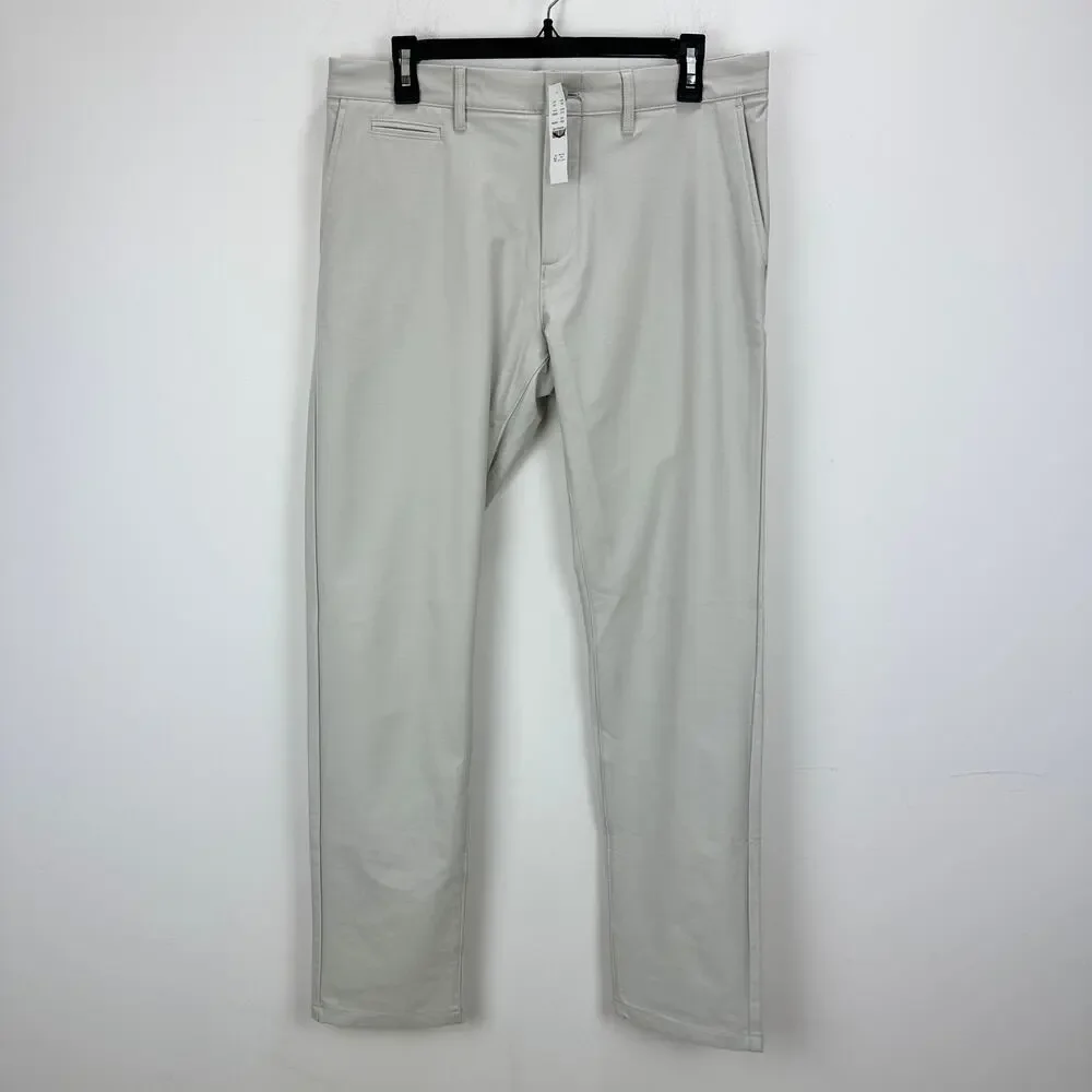 J.Crew 484 Slim Fit Tech Pant Ashen Taupe Cotton Blend Mens W 33 L 32 NWT